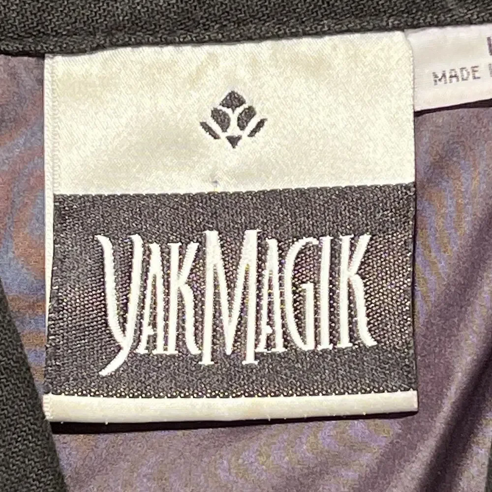 Yak Magik Jacket Women's Large Artisan Silk Embroidered Nepal Art to Wear Beaded
